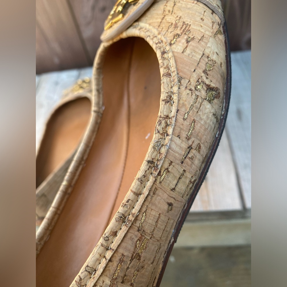 Tory Burch Cork Reva Slip Ons Ballerina Flats Womens 8 M - Picture 12 of 13